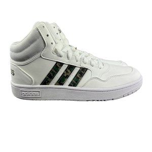 Adidas Youth Hoops Mid 3.0 K White Green Camo Shoes GY4441 Size 7 (GS)